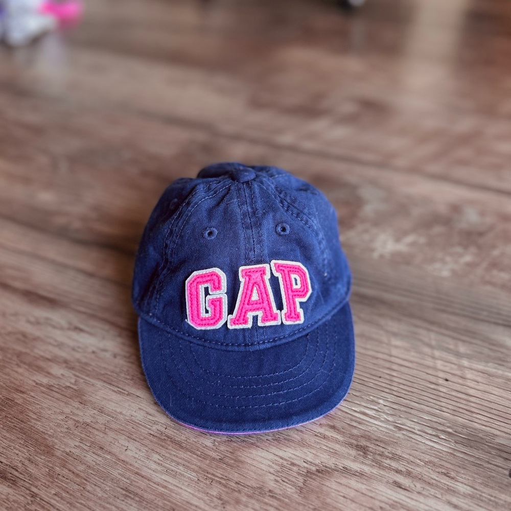 GAP Kids Navy Blue Cap with Pink Logo
